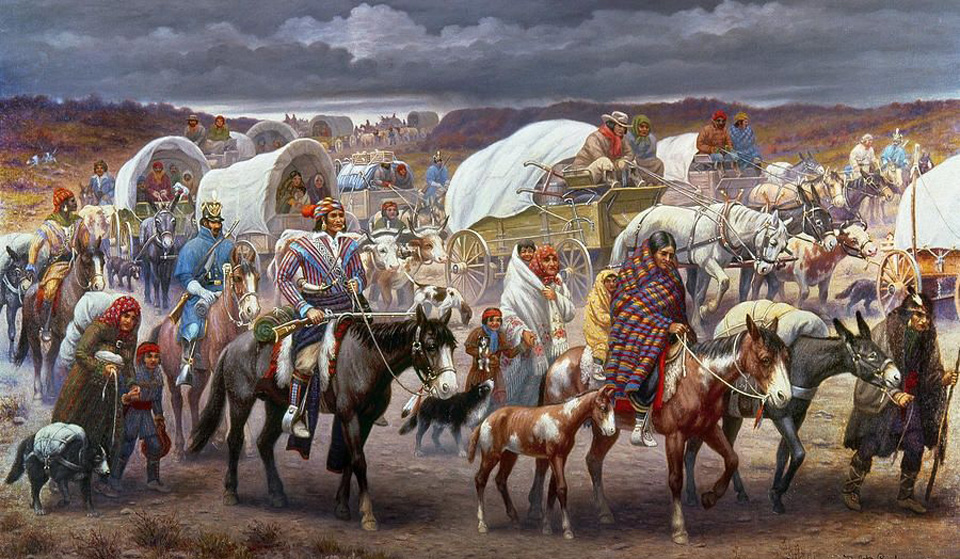 Trail of Tears painting by Robert Lindneux in 1942